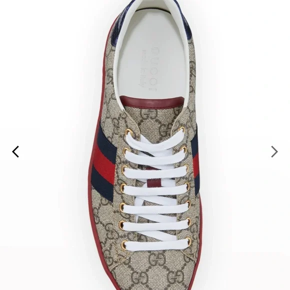 Gucci "New Ace" low-top sneaker in GG supreme canvas - Picture 12 of 12